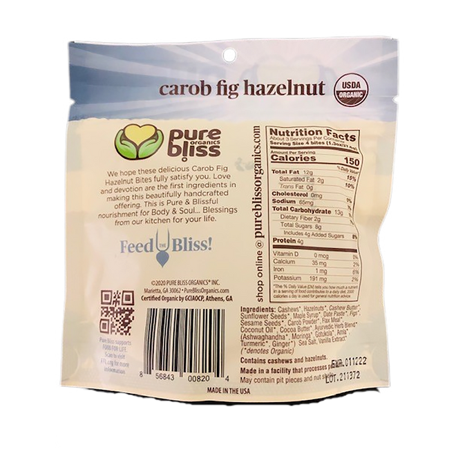 Carob Fig Hazelnut Herb Energy Bites