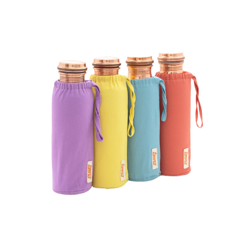 Aqua Cotton Copper Water Bottle Sleeve