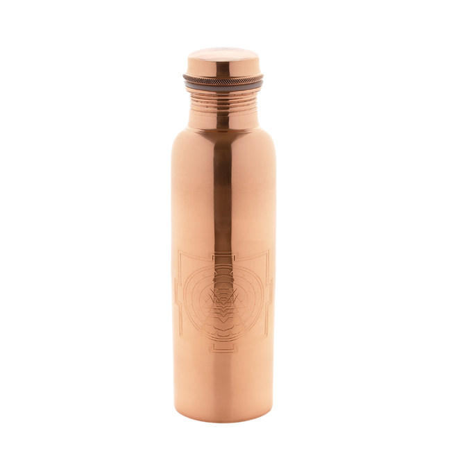 AYURVEDIC COPPER WATER BOTTLE SRI YANTRA